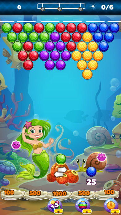 POP Mermaid 3 Bubble Shooter - Popping Bubbles HD screenshot 2