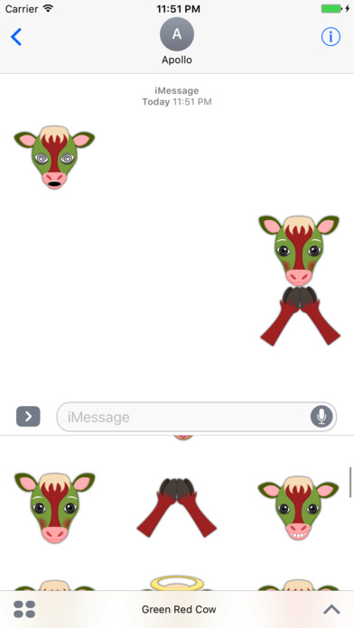Christmas Cow Emoji Stickers screenshot 4