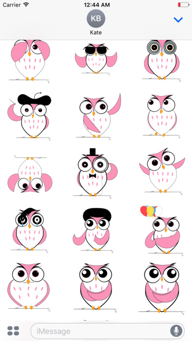 Pink Owl Stickers screenshot 2