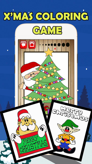 Color Santa Claus: Xmas Kids Coloring Book Pages screenshot 4