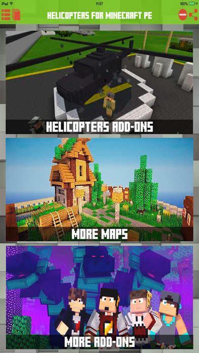 Helicopters Addons for Minecraft PE Pocket Edition screenshot 2
