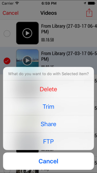 Video Trim & Cut with Sharing & FTP Upload screenshot 2