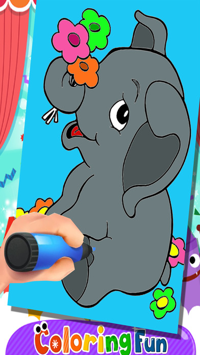 Coloring Page Game Elephant Version screenshot 2