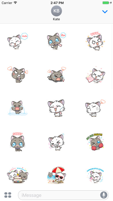 Couple Kitten Animated Sticker screenshot 2