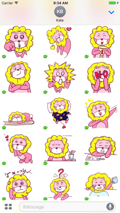 Hellowe Stickers: Pink Lion screenshot 3