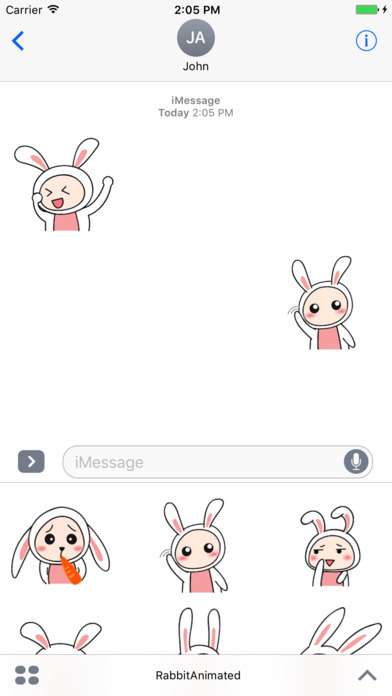 Rabbit Animated Lovely Stickers screenshot 4