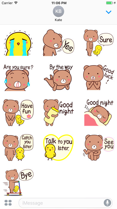Koby The Bear Expression Stickers screenshot 3