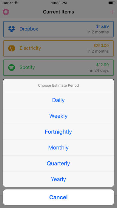 Piggie Lite - Track your bills! screenshot 4