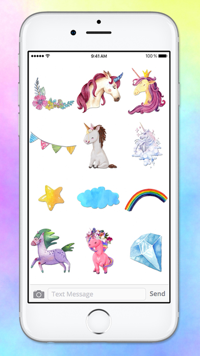 Watercolor Unicorn Sticker Pack screenshot 4