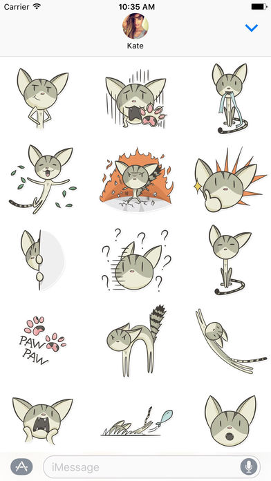 Skinny Cat Stickers screenshot 3