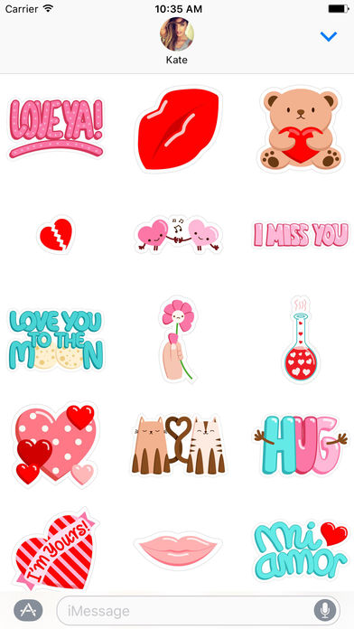 Love Messages for Valentine Stickers screenshot 2