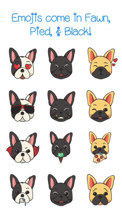FrenchieMoji - French Bull Dog Emojis & Stickers screenshot 4