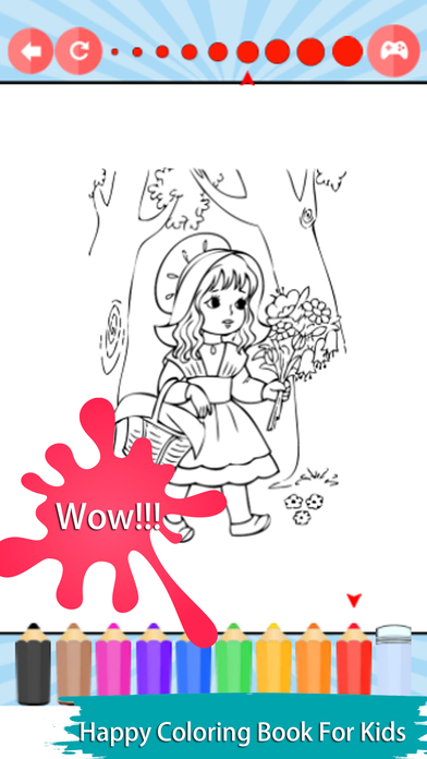 Little red riding hood procreate Coloring Book screenshot 3