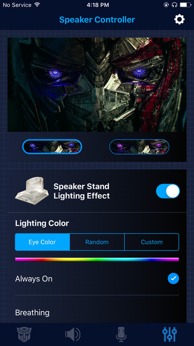 Camino Transformers Bluetooth Speaker Controller screenshot 2