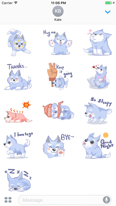 Jacob The Lonely Wolf English Stickers screenshot 3
