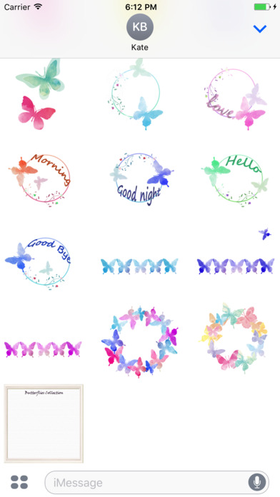 Watercolour Butterfly Animated Stickers screenshot 2