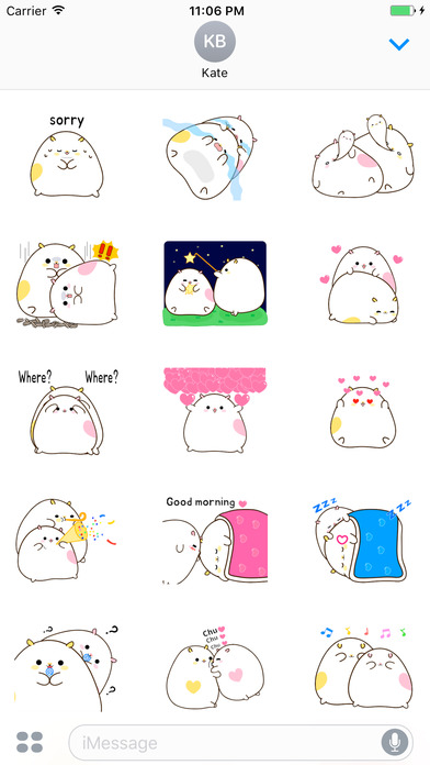 Elias The Cute Moving Hamster Animated Stickers screenshot 2