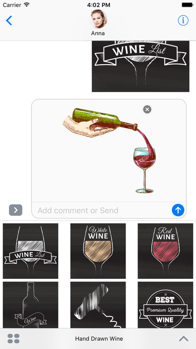 Hand Drawn Wine Stickers screenshot 2