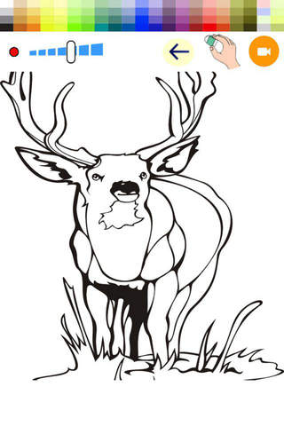 Coloring Book Game Deer For Toddler And Zoo screenshot 2