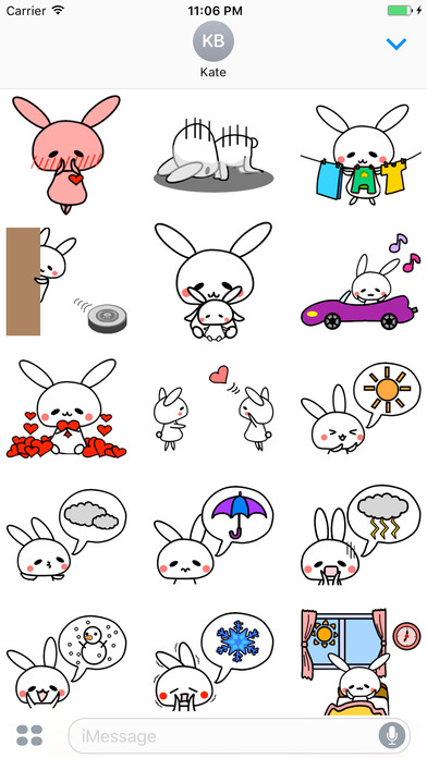 Couple Bunny In Love Sticker screenshot 2