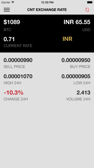 CNT Exchange Rate screenshot 2