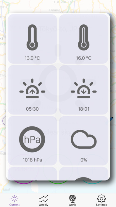 FLAT Weather Clock for iPhone screenshot 3