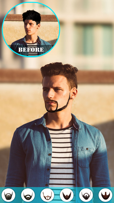 Man Mustache Beard Styles Changer & Photo Editor screenshot 3