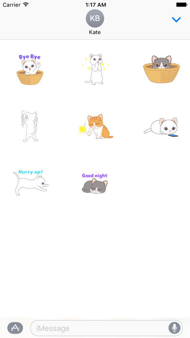 Animated Lazy Kitty Sticker screenshot 2