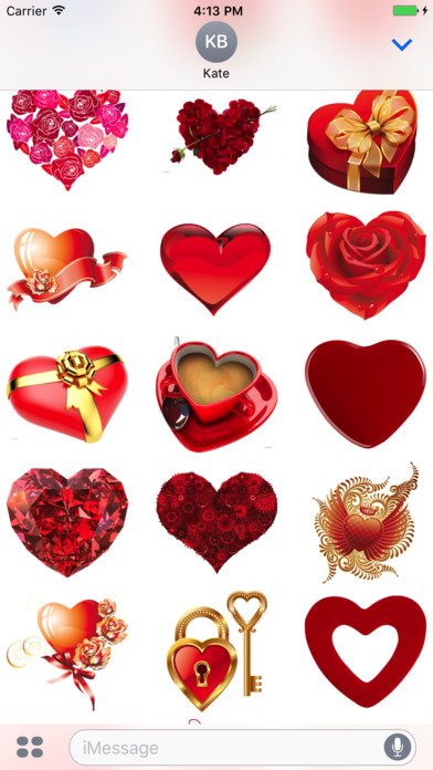 Hearts Love Stickers screenshot 2