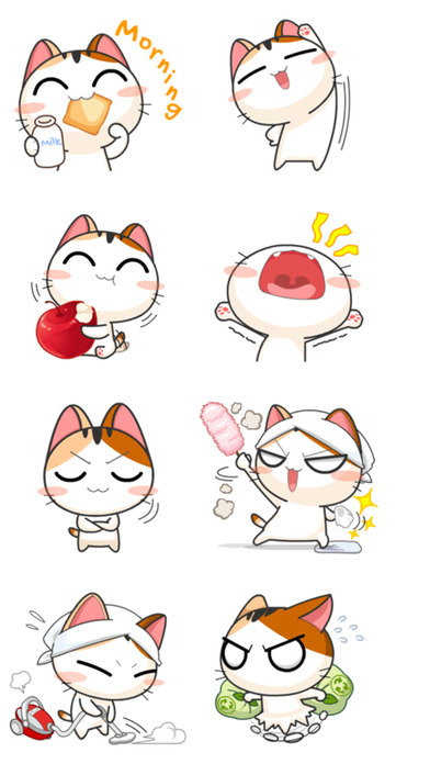 Kawaii Cat Stickers : New screenshot 2