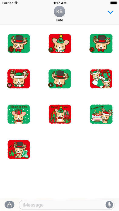 Merry Christmas Cute Corgi Dog Stickers screenshot 3