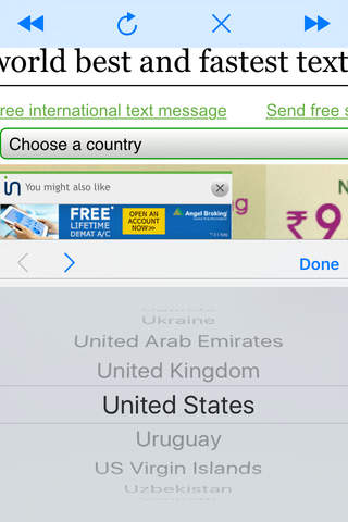 SMS WORLDWIDE & TextMessage for iPhone,iPod & iPad screenshot 2