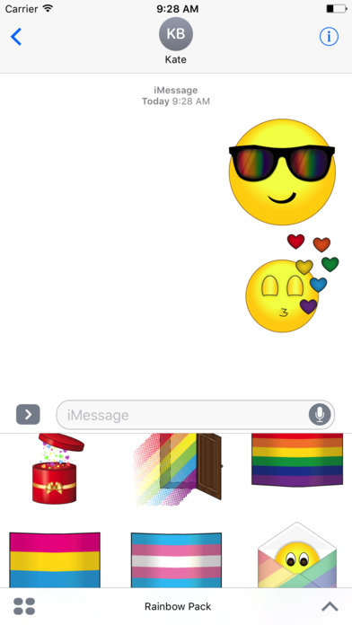 Rainbow Pack- Gay & Lesbian Emojis,Gay Flags Emoji screenshot 3