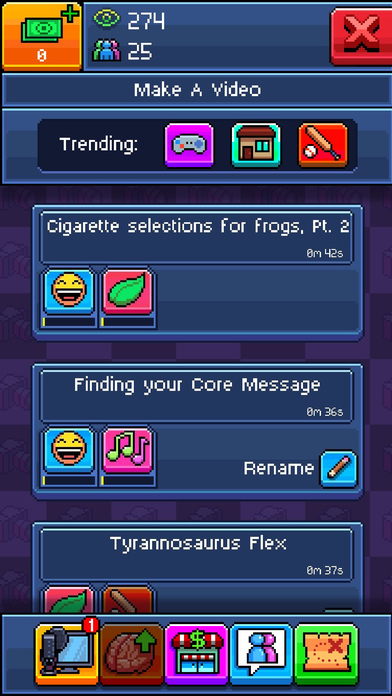 Screenshots of PewDiePie's Tuber Simulator for iPhone