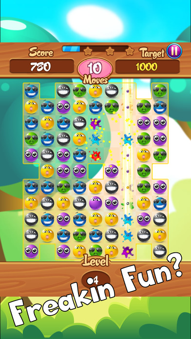 Emoji Guy Match 3 - A Freakin Puzzle Arena screenshot 3