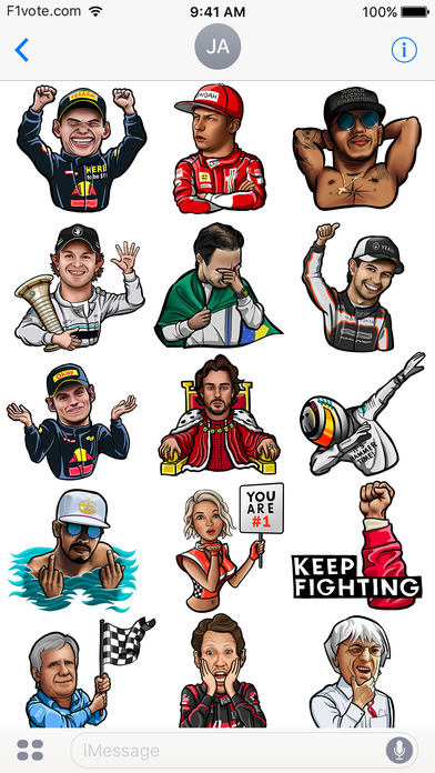 Drivers Stickers about formula 1 racing sport screenshot 2
