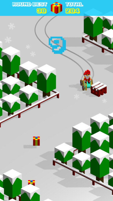 Santa Slide - A Christmas Sled Sliding Xmas ZigZag screenshot 2