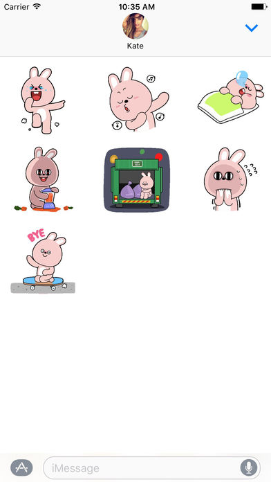 Pinky Easter Bunny - Animated GIF Rabbit Stickers screenshot 2