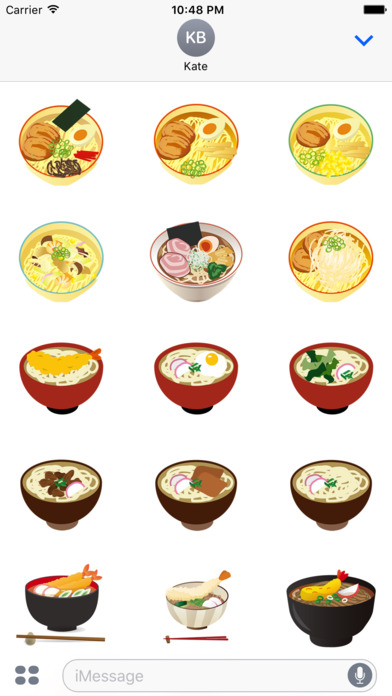 Japanese noodle sticker screenshot 2