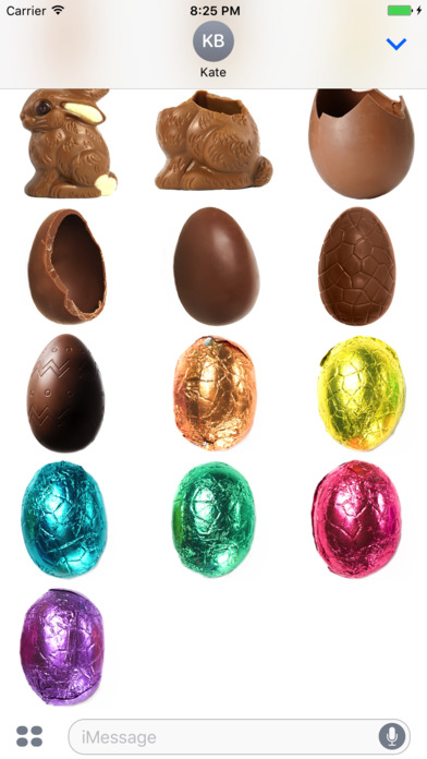 Chocolate Easter Bunnies & Eggs Stickers screenshot 2