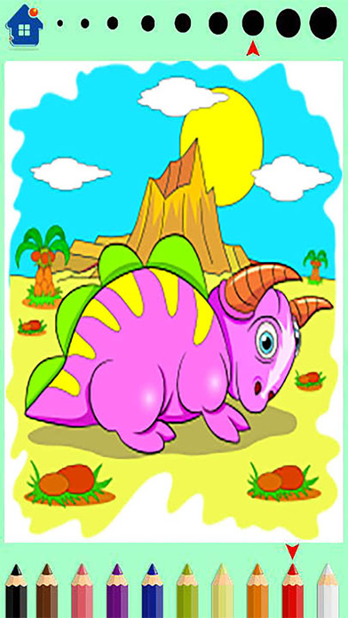 kids dinosaur and pony coloring book screenshot 3