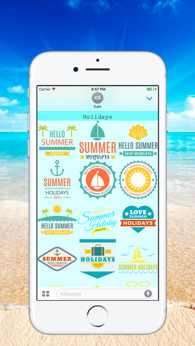 Summer Time - Stickers for iMessage screenshot 4