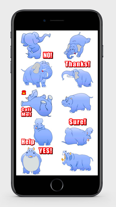 Elephant and Hippo Stickers screenshot 3