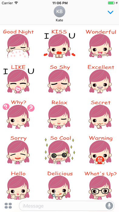 The Baby Girl Stickers for iMessage screenshot 2