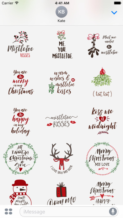 Mistletoe & Kisses Stickers screenshot 4
