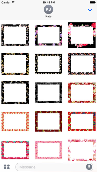 Japanese pattern frame sticker screenshot 2