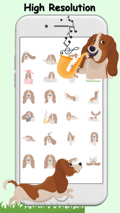 Basset Hound Emojis & Stickers screenshot 3