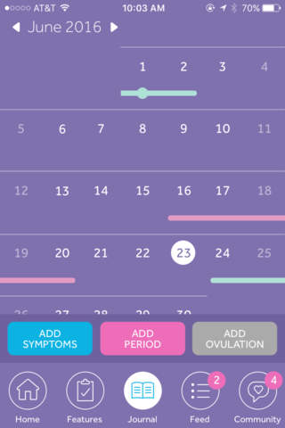 Flutter - Period Tracker and Endometriosis Journal screenshot 3