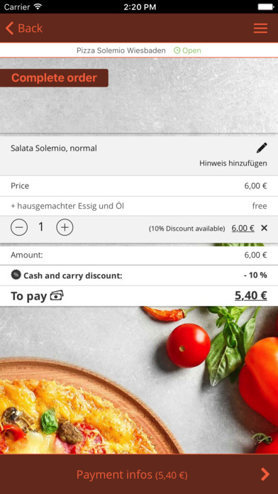 Pizza Solemio Wiesbaden screenshot 2