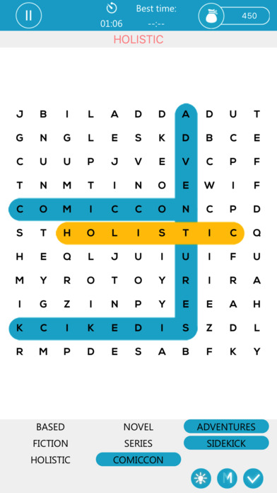 Holistic Word Search Puzzle Game for Dirk Gently screenshot 2